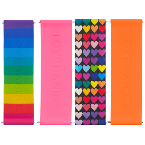 PRO Silicone Strap Bundle - Neon Rainbow, Hot Pink, Heartfelt, Dreamsicle Orange