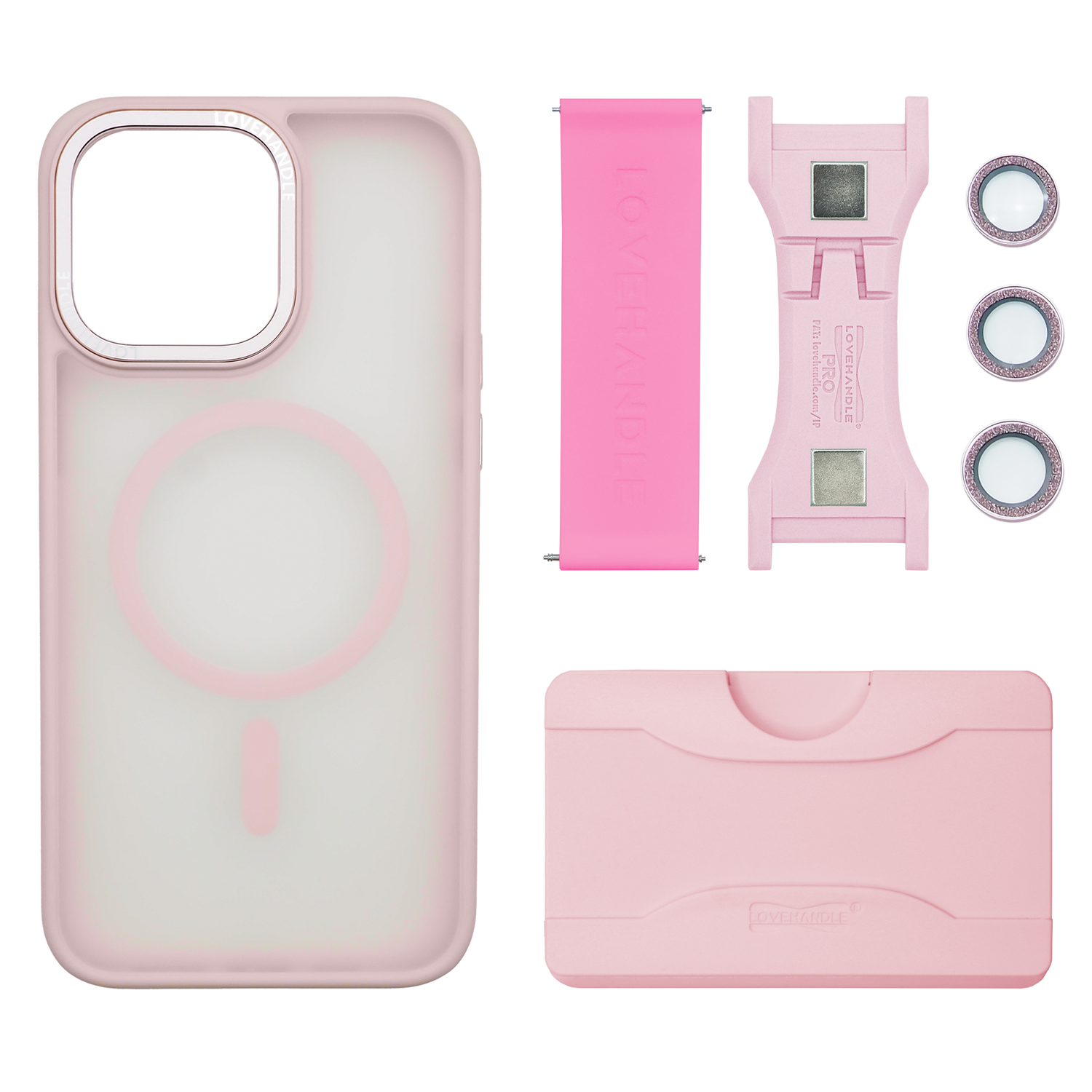 Total Package Case Bundle - Bubblegum Pink Glow MagSafe® Wallet