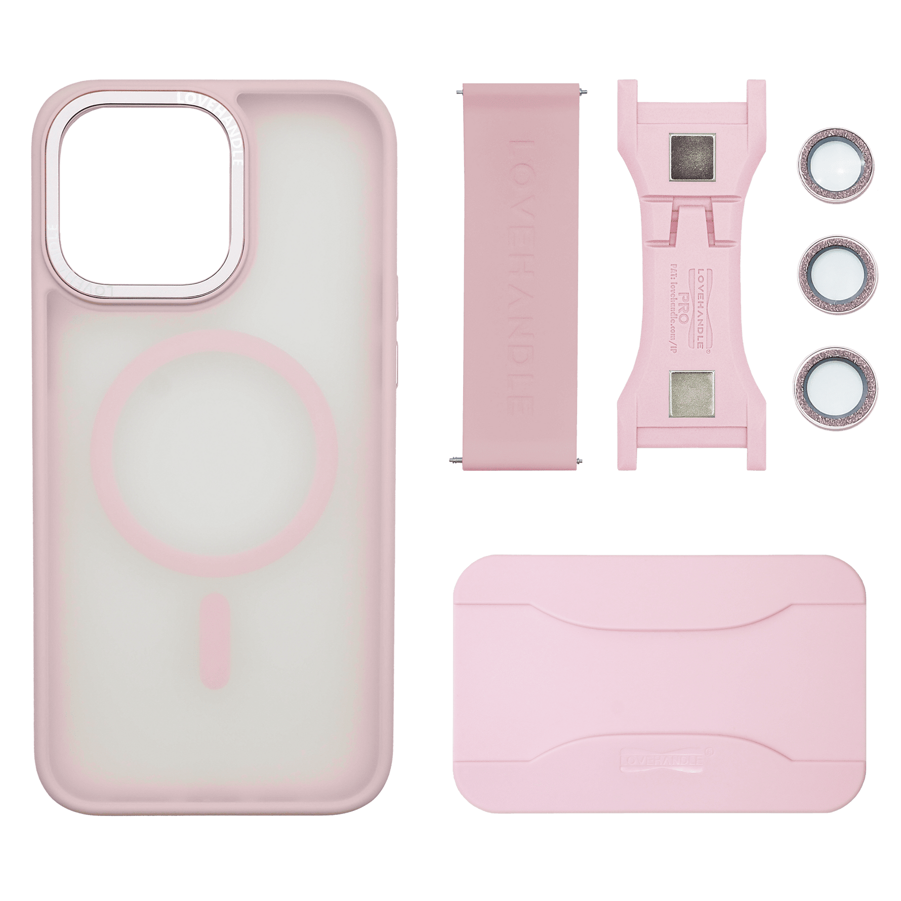 Total Package Case Bundle - Light Pink MagSafe® - LoveHandle