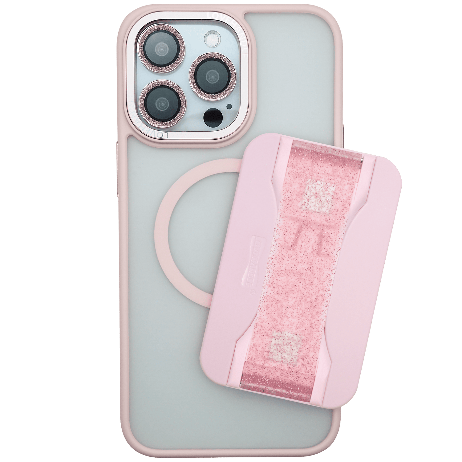 Total Package Case Bundle - Pink Diamond Glitter MagSafe® - LoveHandle