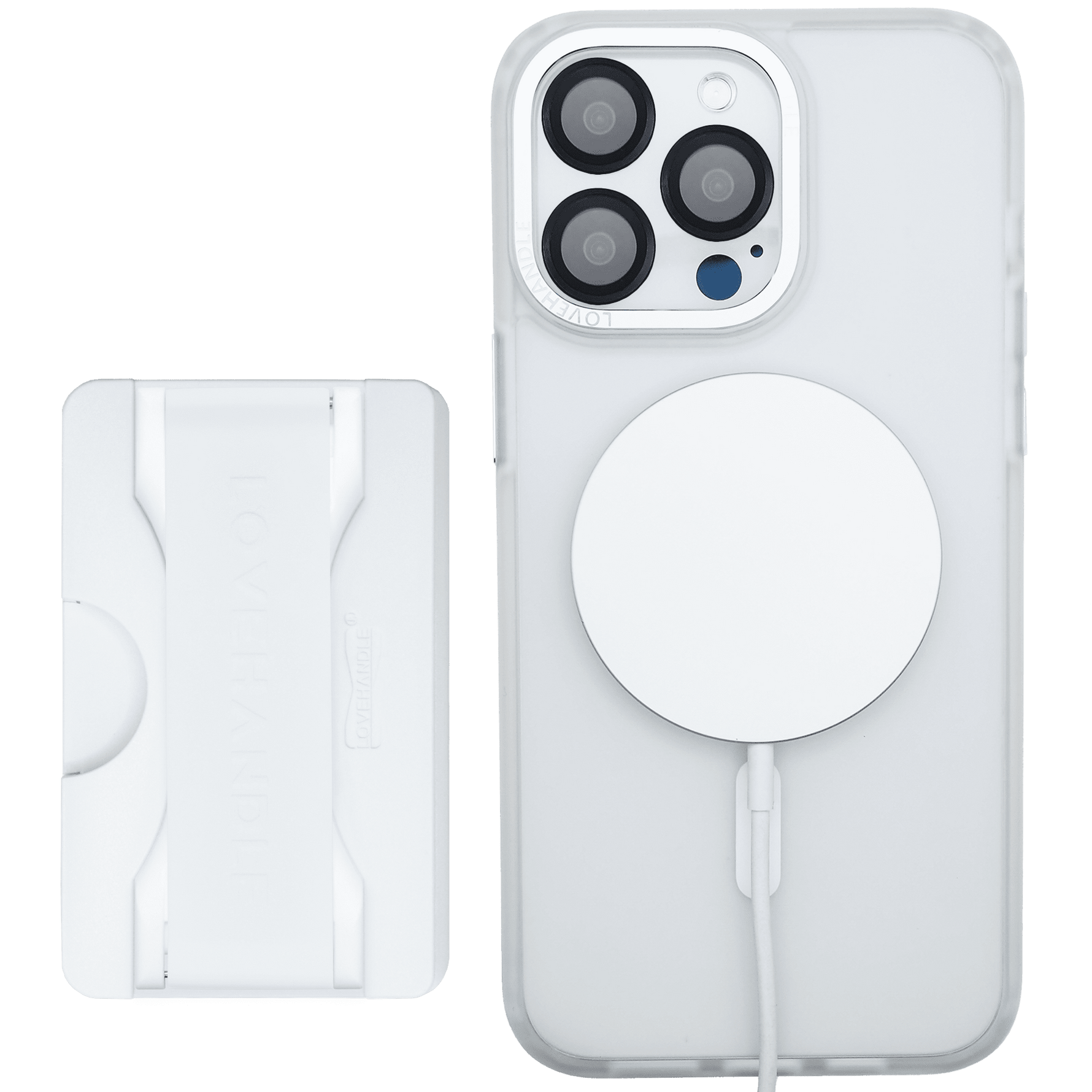 Total Package Case Bundle - White MagSafe® Wallet - LoveHandle