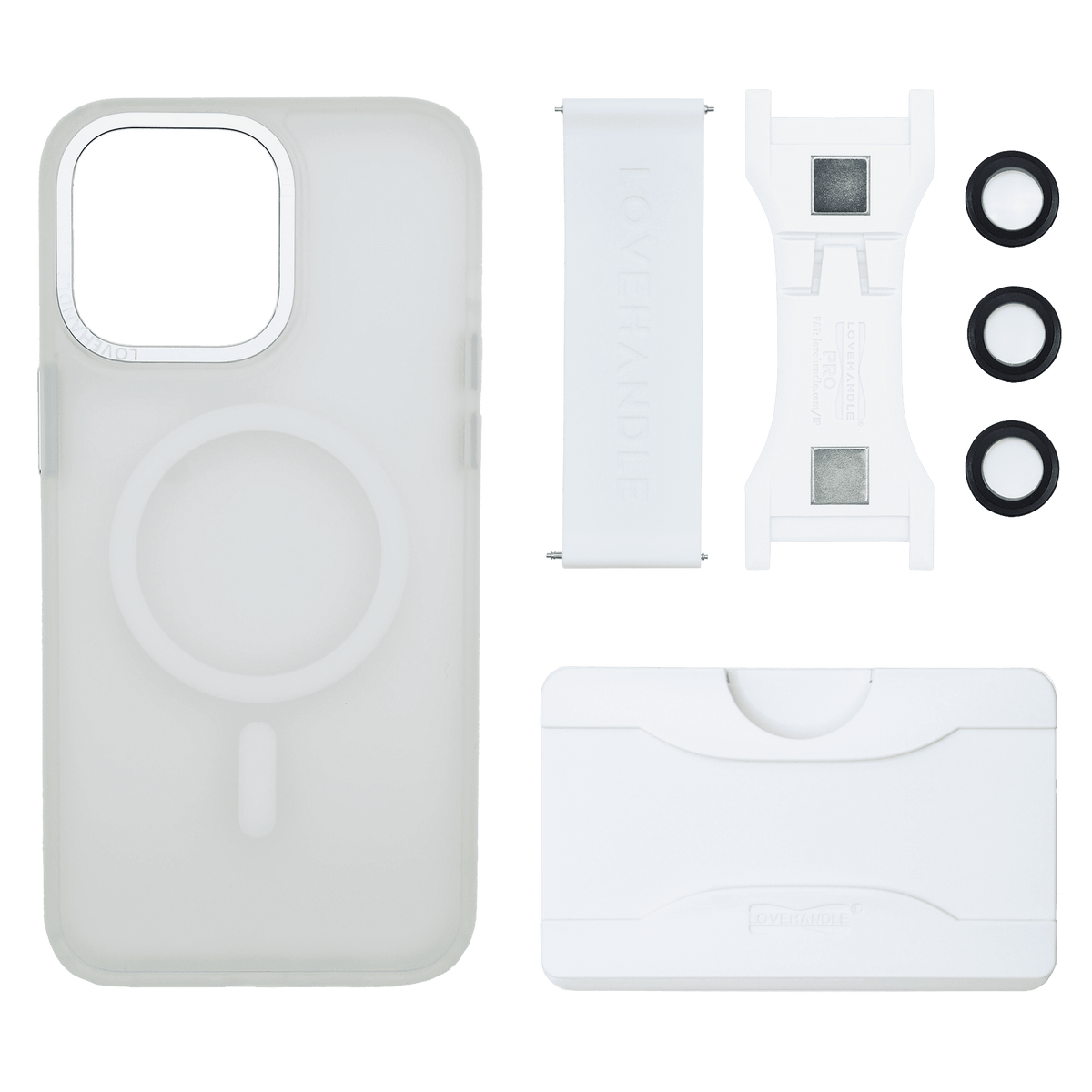 Total Package Case Bundle - White MagSafe® Wallet - LoveHandle