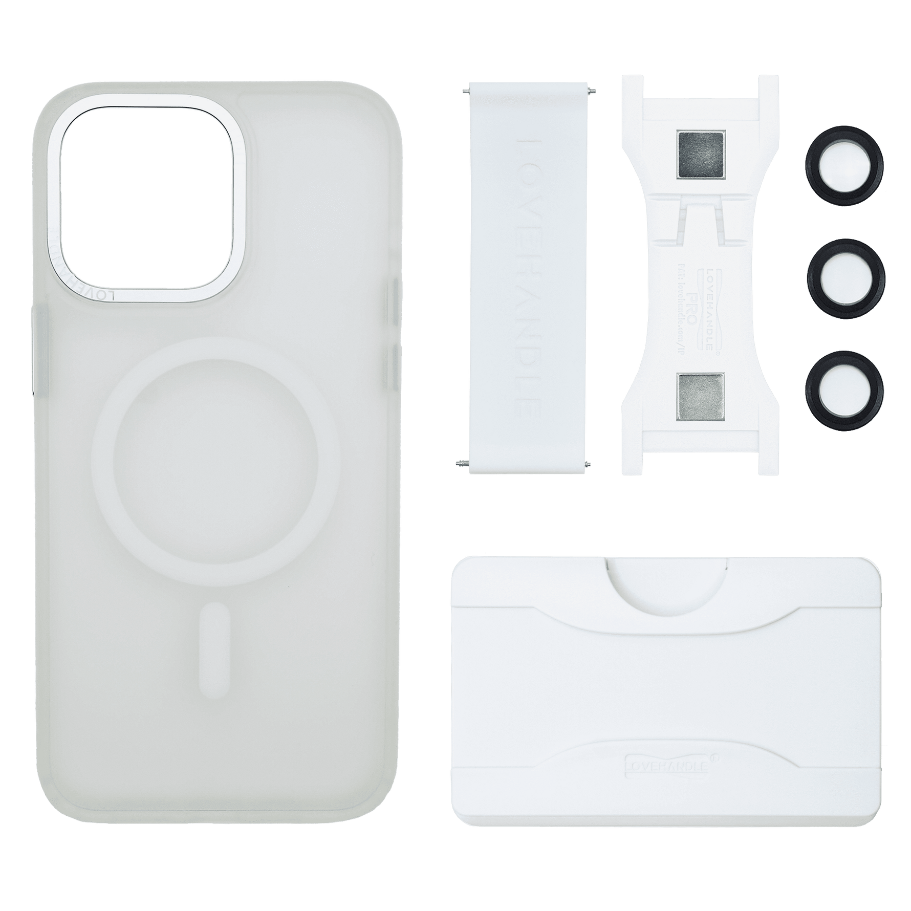 Total Package Case Bundle - White MagSafe® Wallet - LoveHandle